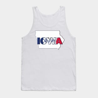 Iowa Colored State Letters Tank Top